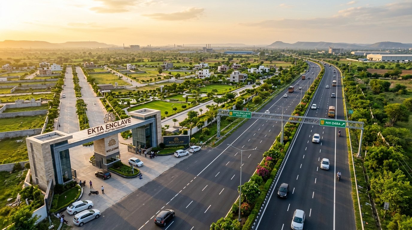 6-Lane Bhiwadi-Alwar Highway (NH-248A) and Ekta Enclave, Tapukara: A Connectivity Advantage