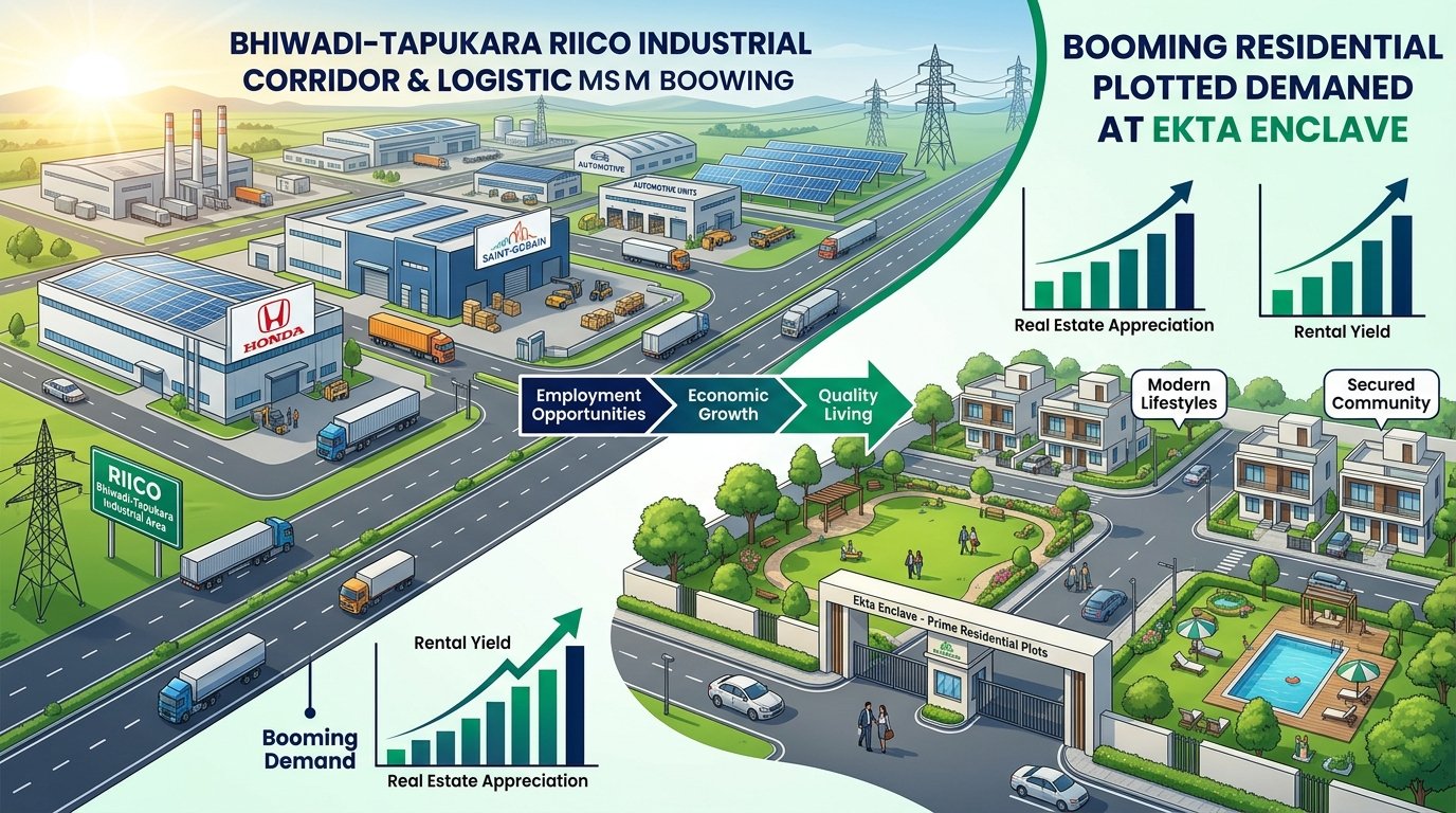 Bhiwadi Industrial Corridor and Residential Plot Demand – Ekta Enclave Case Study